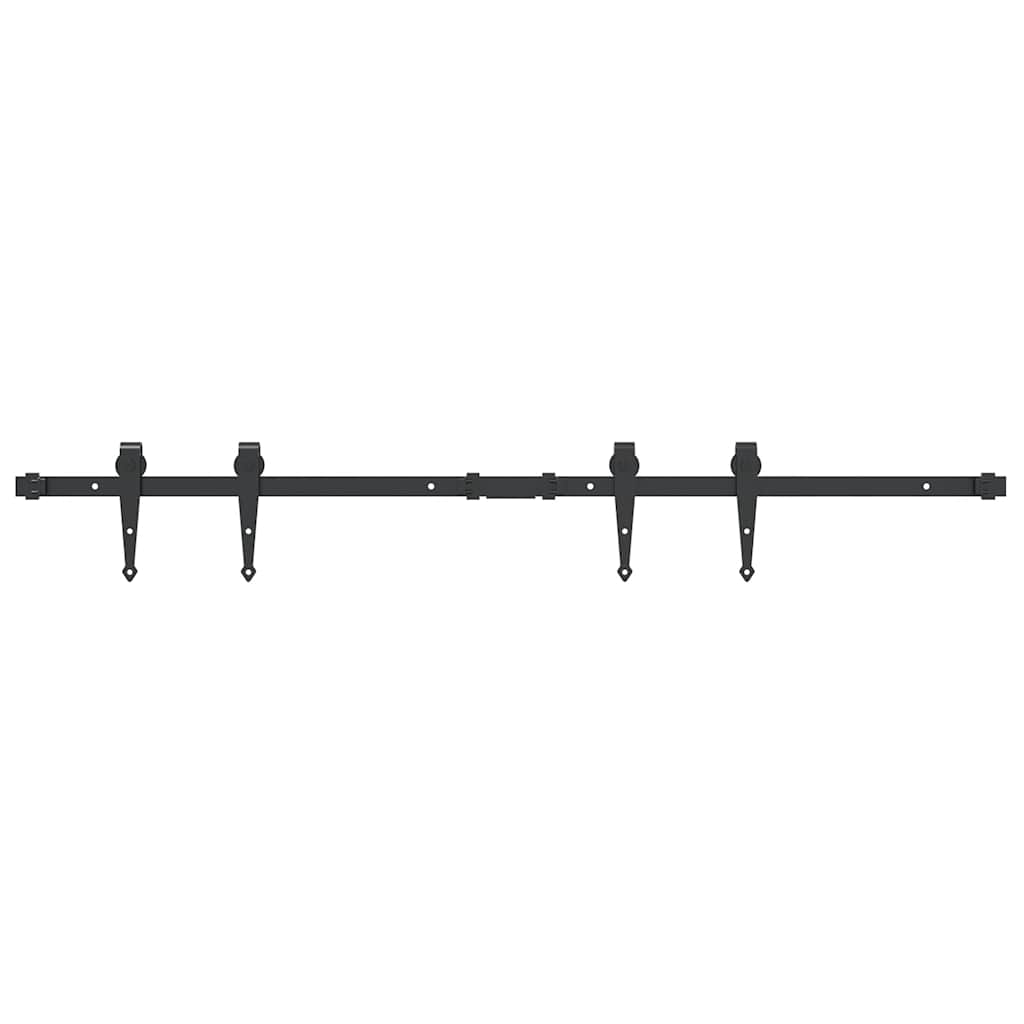 Vidaxx Aufhängeset für Schiebetür 122 cm Kohlenstoffstahl