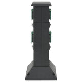 Vidaxx Garten-Steckdosensäule 4-fach 16x16x39,5 cm Schwarz und Grün