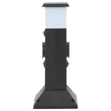 Vidaxxl Gartensteckdose mit Lampe und Erdungsstift 2-fach 16x16x39,5 cm