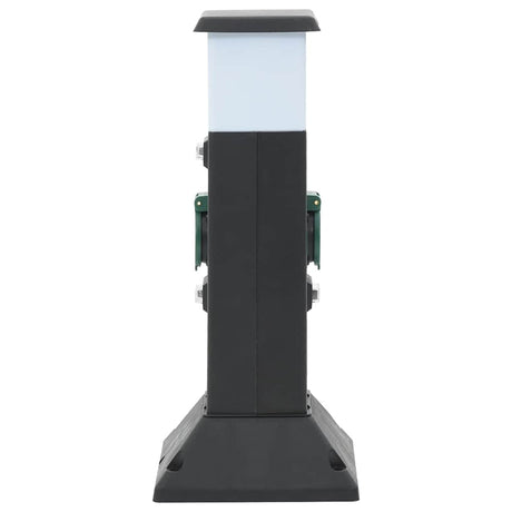 Vidaxxl Gartensteckdose mit Lampe und Erdungsstift 2-fach 16x16x39,5 cm