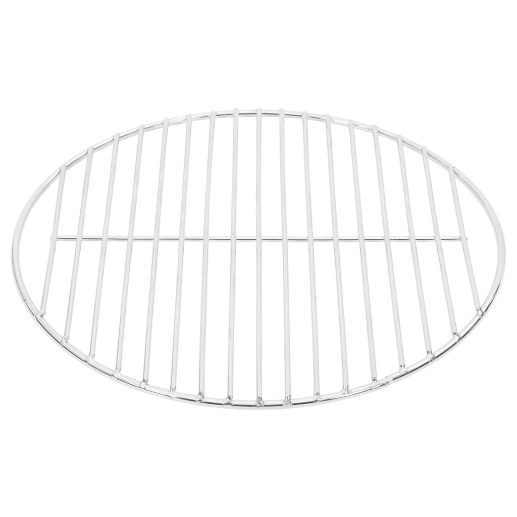 Vidaxl Barbecue Grille Round Ø34,5 cm 304 rostfritt stål