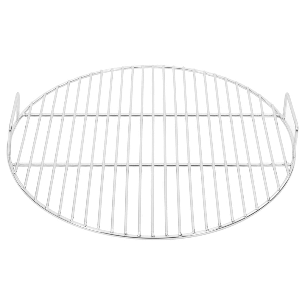 Vidaxl Barbecue Grille med håndtag rundt ø44,5 cm 304 rustfrit stål