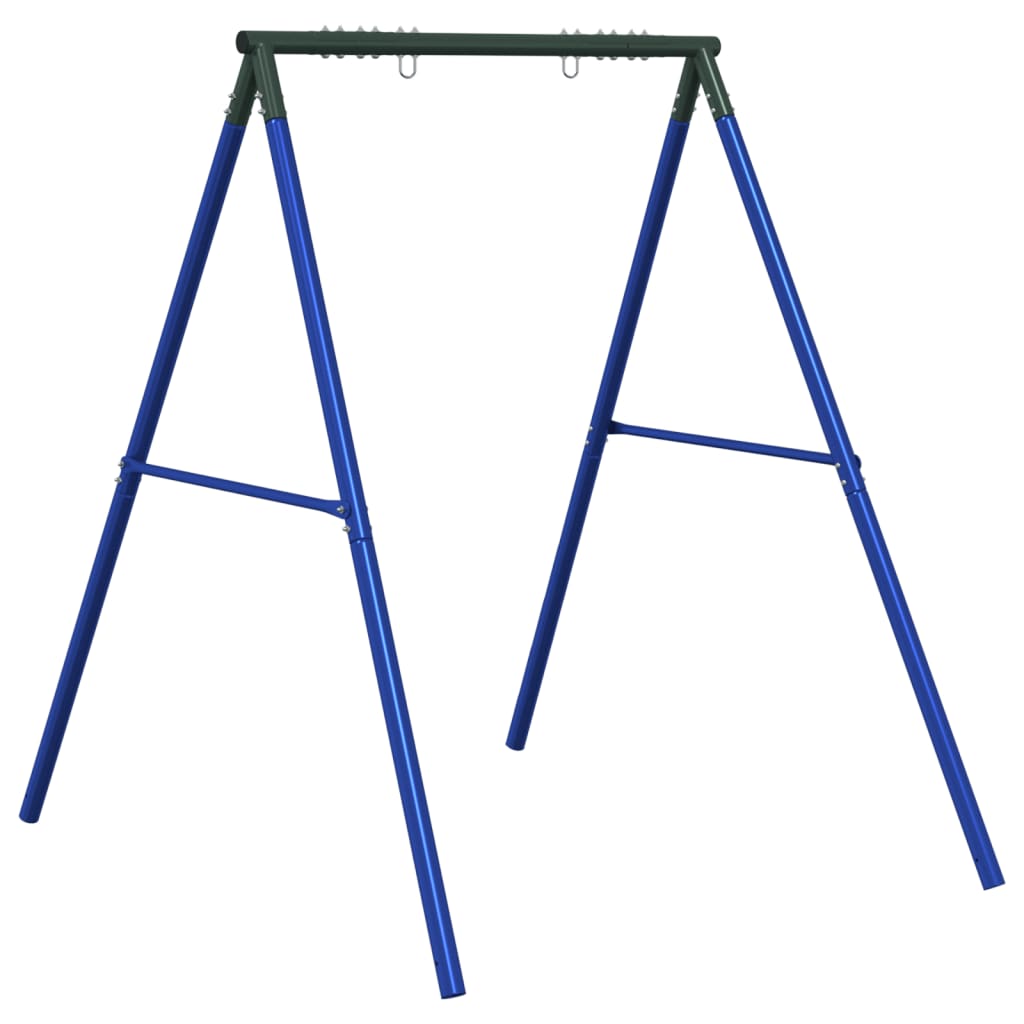 VidaXL rocking frame for outside with 2 hanging hooks steel blue