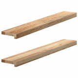 Vidaxx Fensterbänke 2 Stück unbehandelt 100x15x2 cm massive Eiche