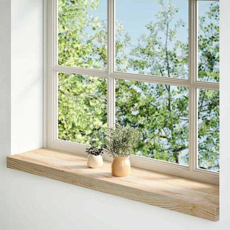 Vidaxx Fensterbänke 2 Stück unbehandelt 80x20x2 cm massive Eiche