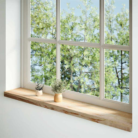 Vidaxx Fensterbänke 2 Stück unbehandelt 120x20x2 cm massive Eiche