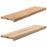 Vidaxx Fensterbänke 2 Stück unbehandelt 100x25x2 cm massive Eiche