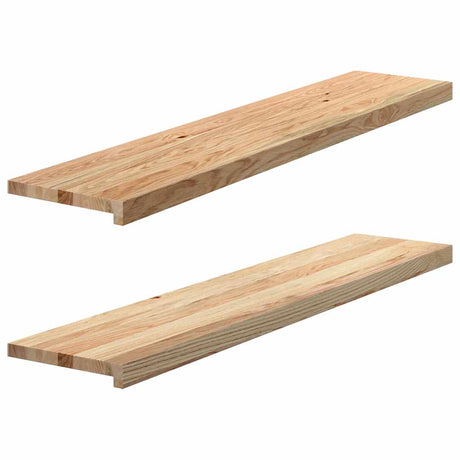 Vidaxx Fensterbänke 2 Stück unbehandelt 120x25x2 cm massive Eiche