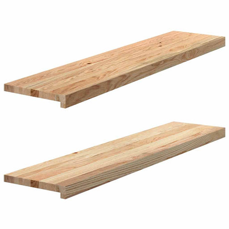 Vidaxx Fensterbänke 2 Stk unbehandelt 110x30x2 cm Eiche massiv