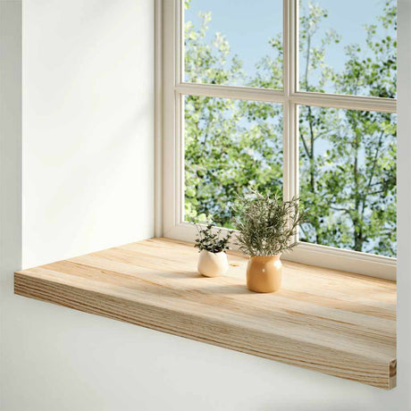 Vidaxx Fensterbänke 2 Stück unbehandelt 90x40x2 cm massive Eiche