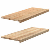 VidaXL Fensterbänke 2 Stk. unbehandelt 100x40x2 cm massive Eiche