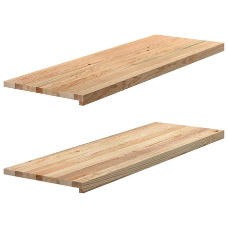 Vidaxx Fensterbänke 2 Stück unbehandelt 120x40x2 cm Eiche massiv