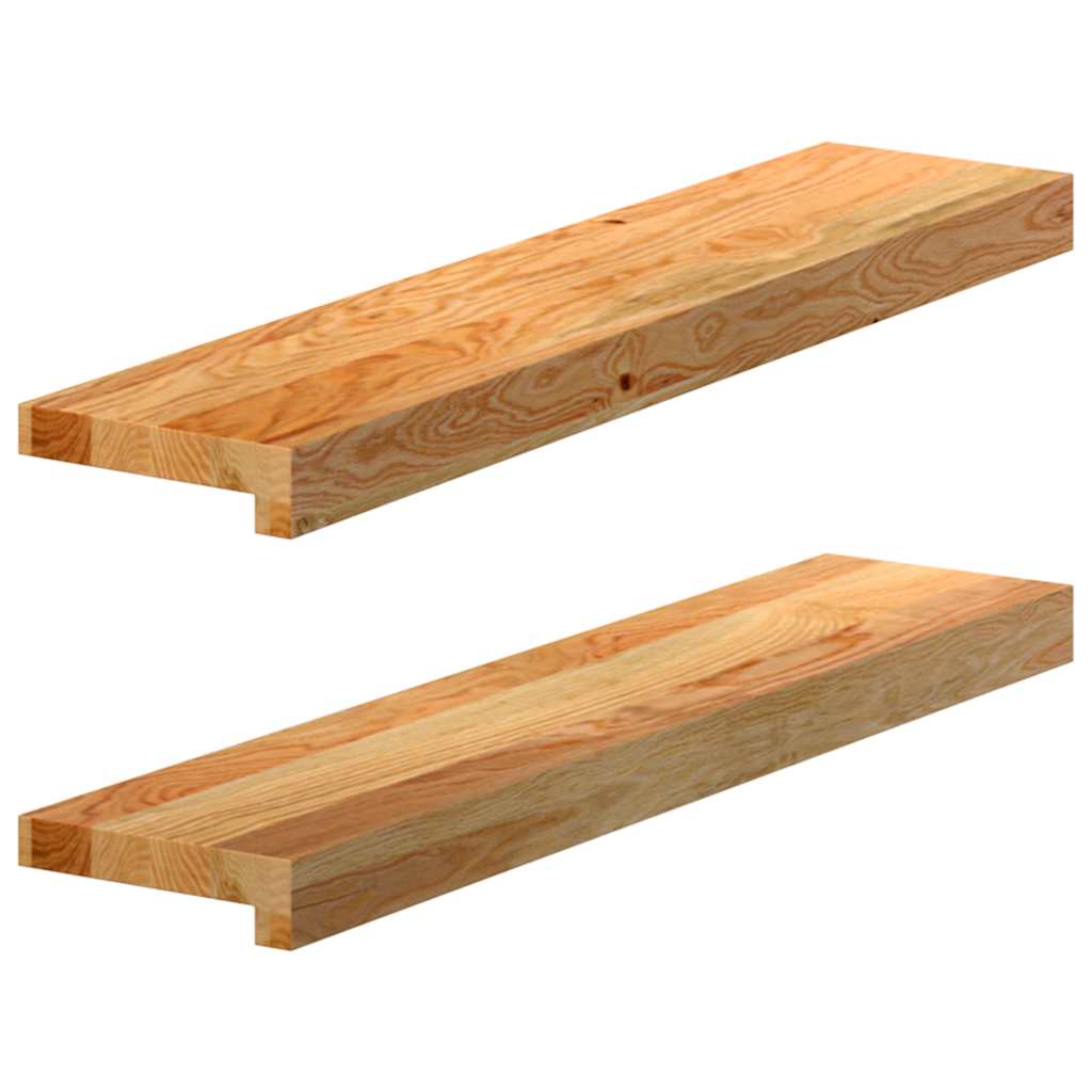 Vidaxl Sills de fenêtre 2 st 70x15x2 cm en chêne solide brun clair