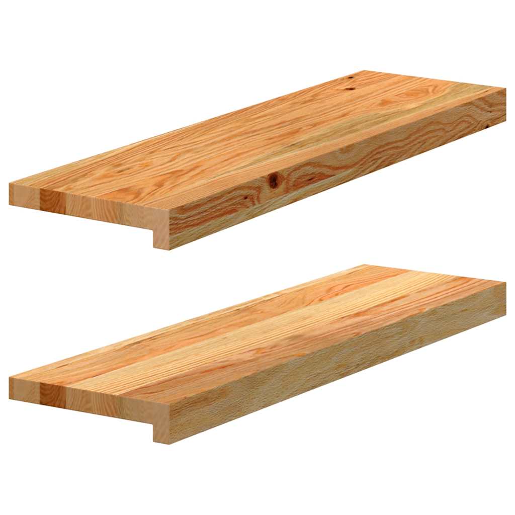 Vidaxx Fensterbänke 2 Stk. 70x20x2 cm Eiche massiv hellbraun