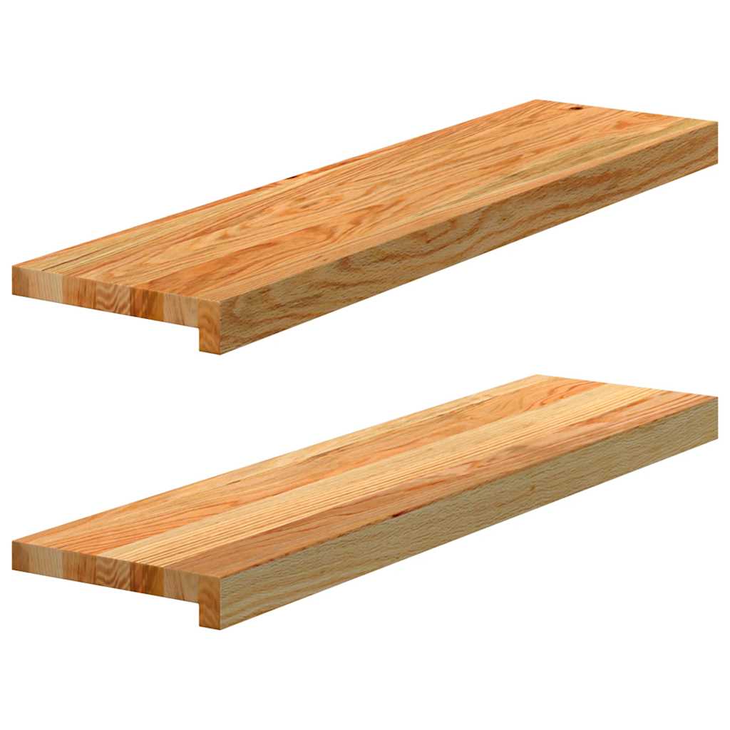 Vidaxx Fensterbänke 2 Stk. 80x20x2 cm Eiche massiv hellbraun