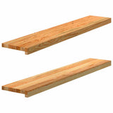 Vidaxx Fensterbänke 2 Stk. 110x20x2 cm Eiche massiv hellbraun