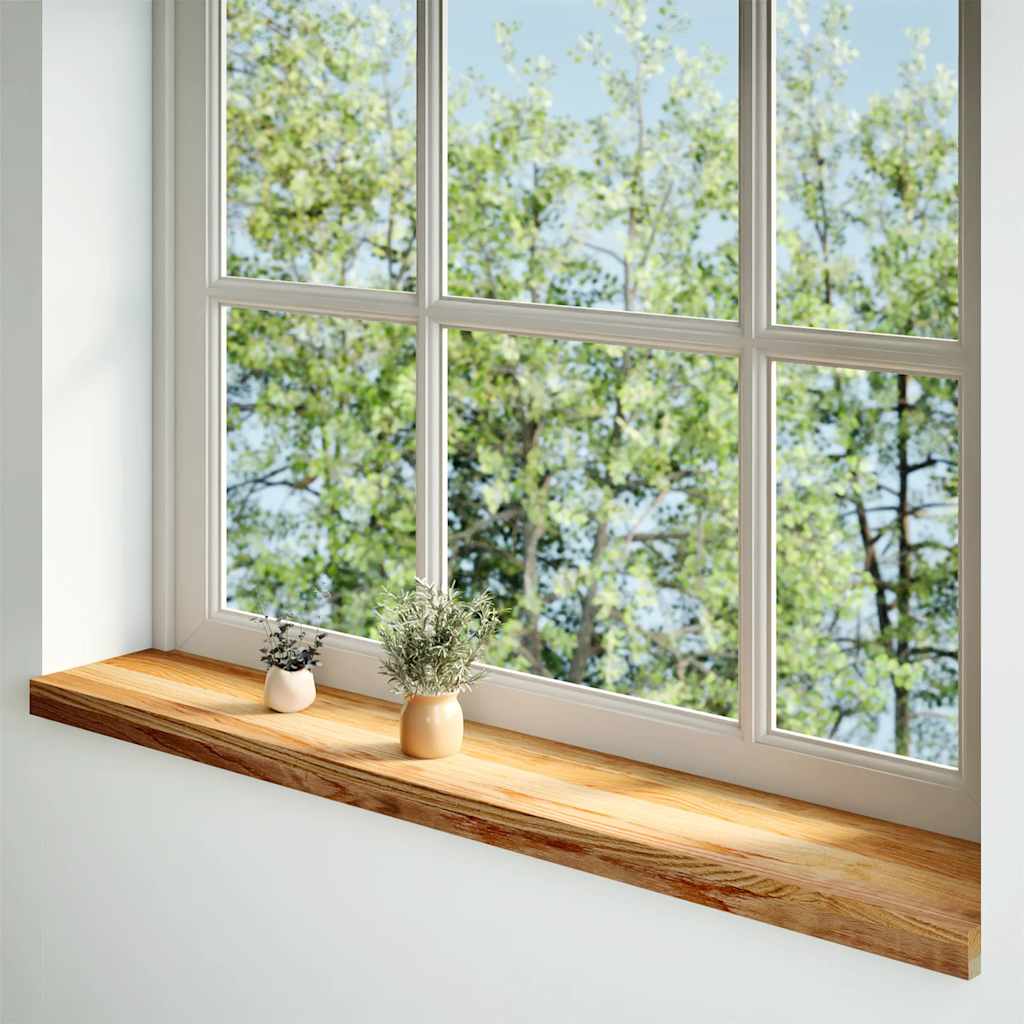 Vidaxx Fensterbänke 2 Stk. 120x20x2 cm Eiche massiv hellbraun