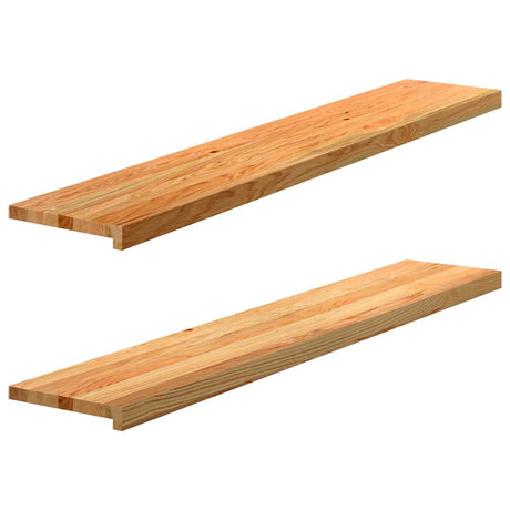 Vidaxx Fensterbänke 2 Stk. 140x25x2 cm Eiche massiv hellbraun