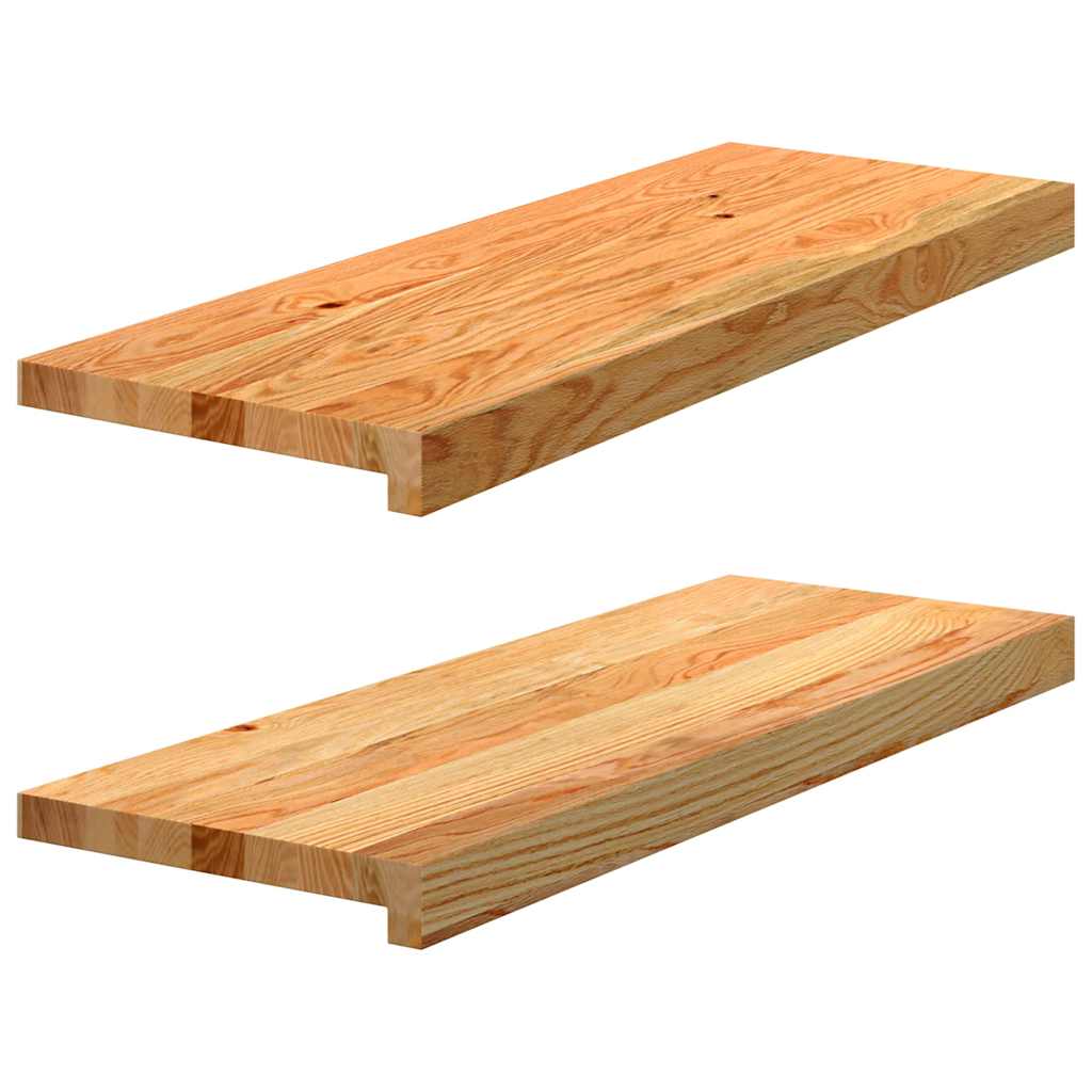 Vidaxx Fensterbänke 2 Stk. 70x30x2 cm Eiche massiv hellbraun