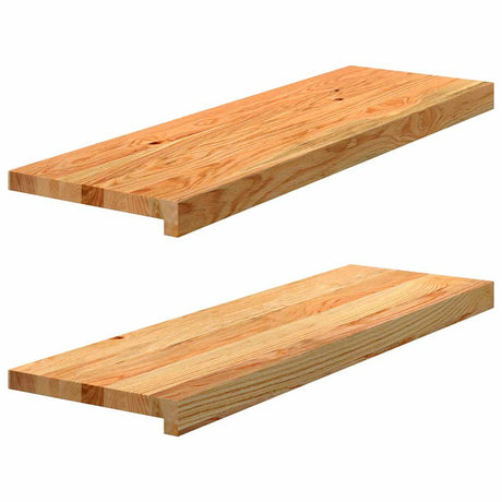 Vidaxx Fensterbänke 2 Stk. 80x30x2 cm Eiche massiv hellbraun