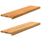 Vidaxl Window Sills 2 PCS 100x30x2 cm Solid eg lysebrun