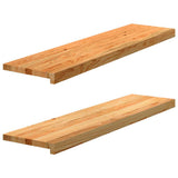 Vidaxx Fensterbänke 2 Stk. 100x30x2 cm Eiche massiv hellbraun