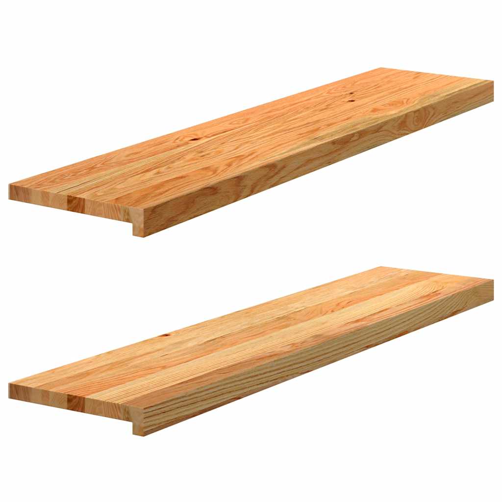 Vidaxx Fensterbänke 2 Stk. 110x30x2 cm Eiche massiv hellbraun