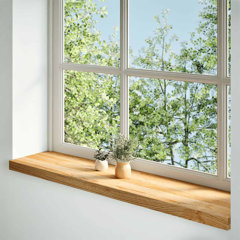 Vidaxx Fensterbänke 2 Stk. 110x30x2 cm Eiche massiv hellbraun