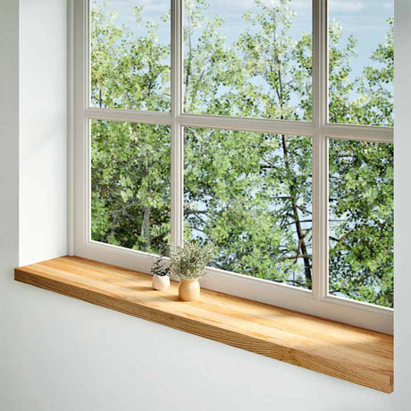 Vidaxx Fensterbänke 2 Stk. 140x30x2 cm Eiche massiv hellbraun