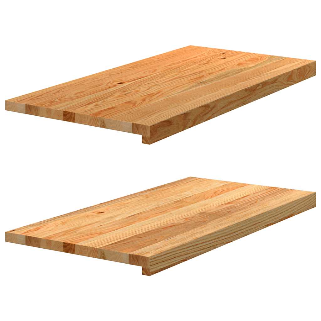 Vidaxx Fensterbänke 2 Stk. 80x40x2 cm Eiche massiv hellbraun