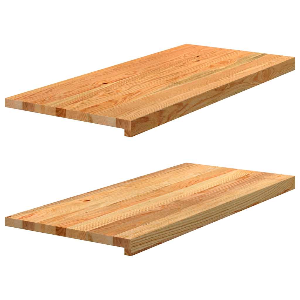 Vidaxx Fensterbänke 2 Stk. 90x40x2 cm Eiche massiv hellbraun