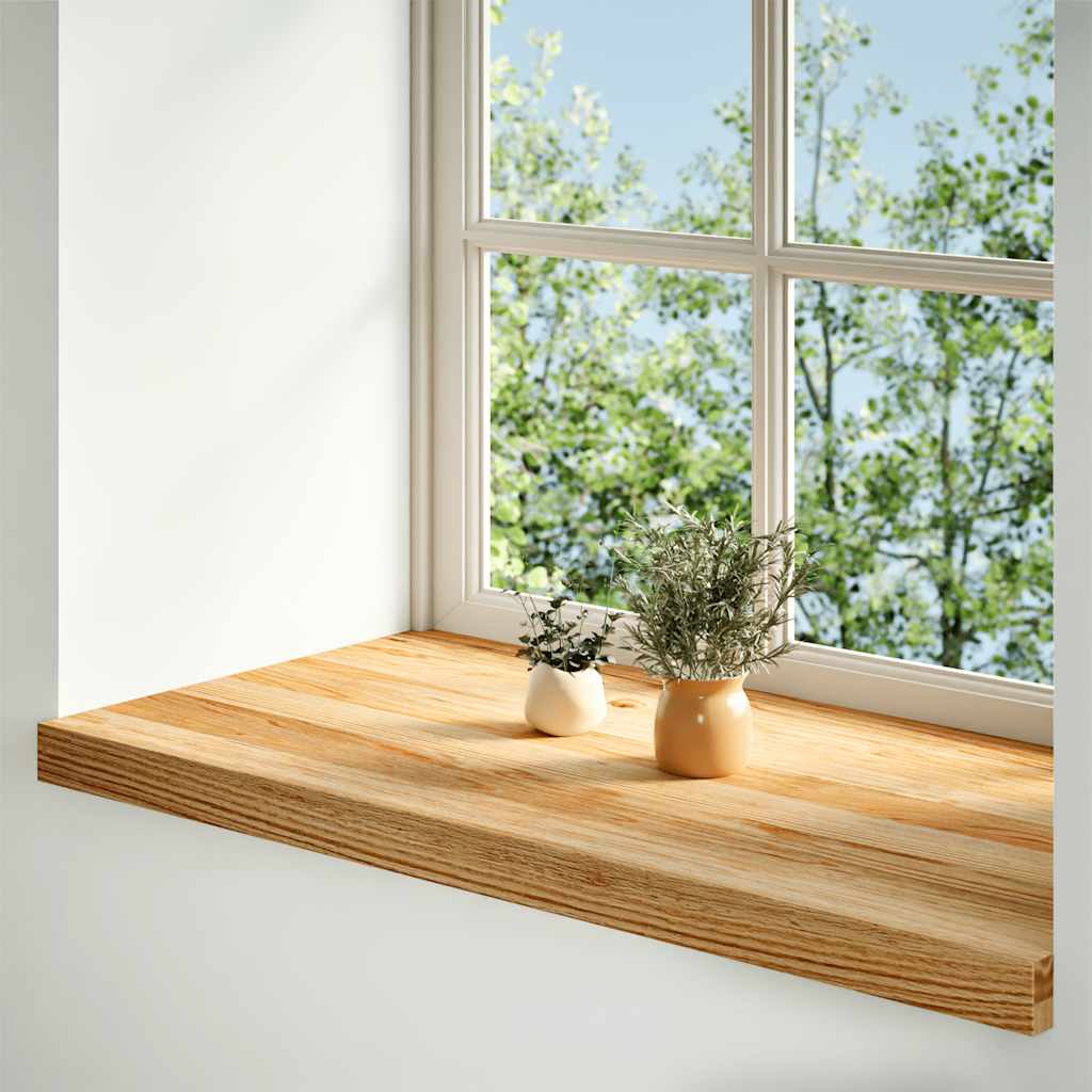 Vidaxx Fensterbänke 2 Stk. 90x40x2 cm Eiche massiv hellbraun