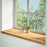 Vidaxl vensterbanken 2 st 100x40x2 cm massief eikenhout lichtbruin