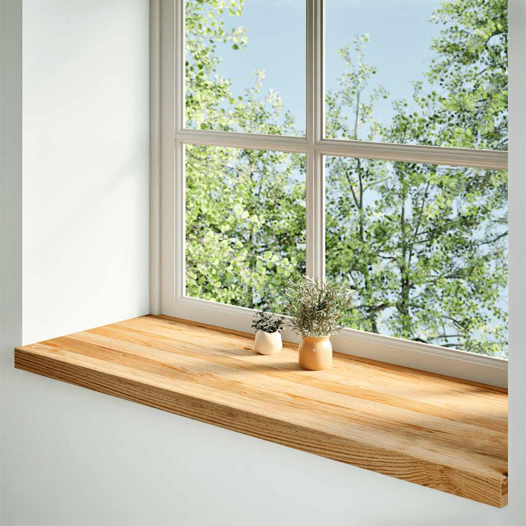 Vidaxx Fensterbänke 2 Stk. 100x40x2 cm Eiche massiv hellbraun