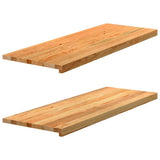 Vidaxx Fensterbänke 2 Stk. 110x40x2 cm Eiche massiv hellbraun