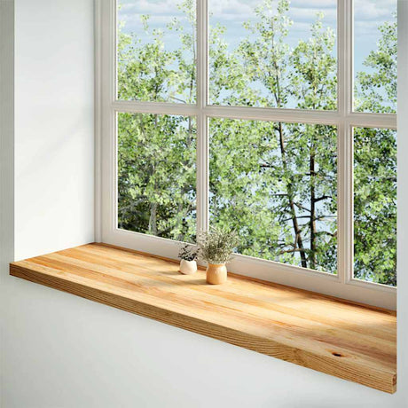 Vidaxx Fensterbänke 2 Stk. 140x40x2 cm Eiche massiv hellbraun
