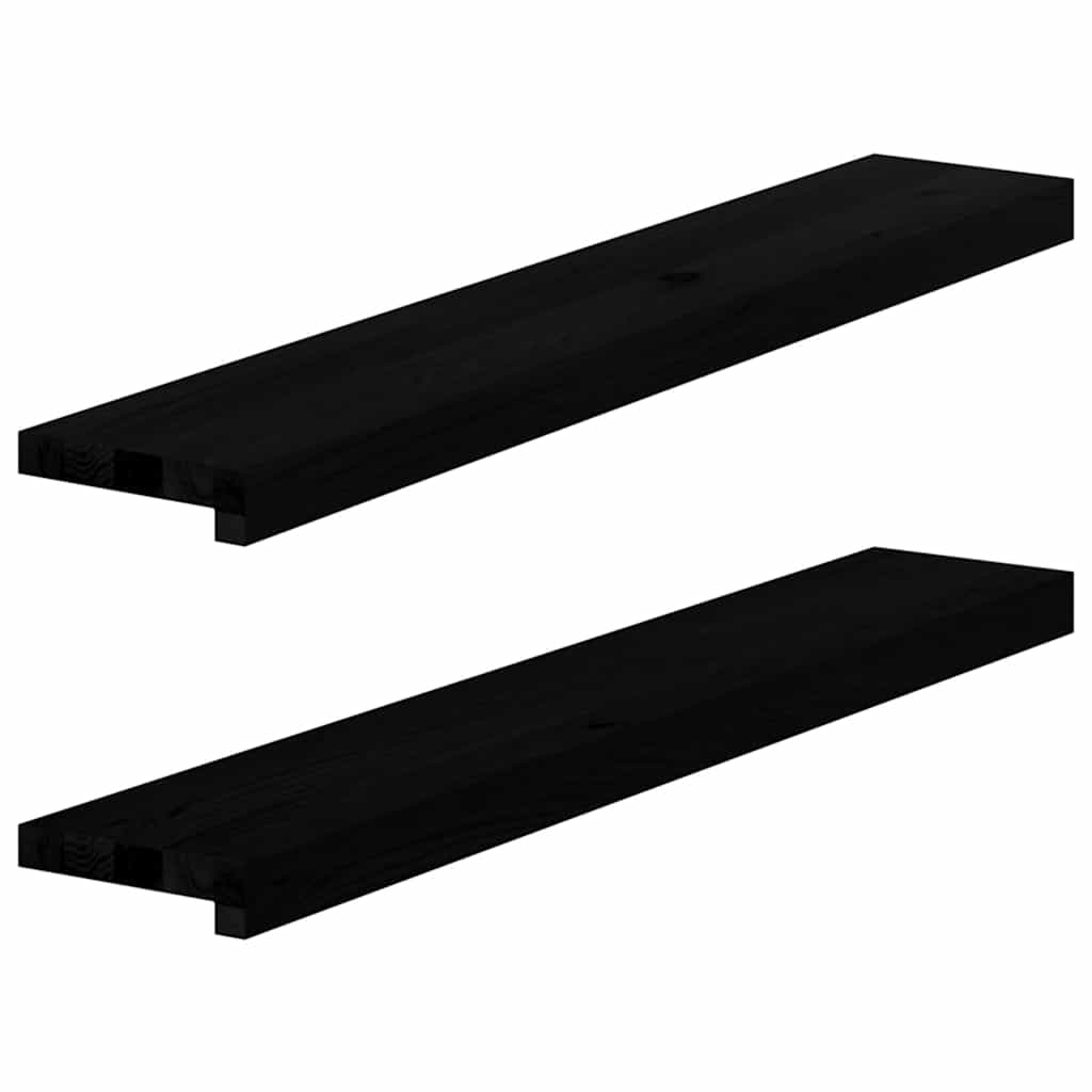 Vidaxl Window Sills 2 stk 90x15x2 cm Solid eg mørkebrun