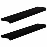 Vidaxx Fensterbänke 2 Stk. 90x15x2 cm Eiche massiv dunkelbraun