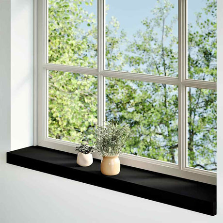 Vidaxx Fensterbänke 2 Stk. 100x15x2 cm Eiche massiv dunkelbraun