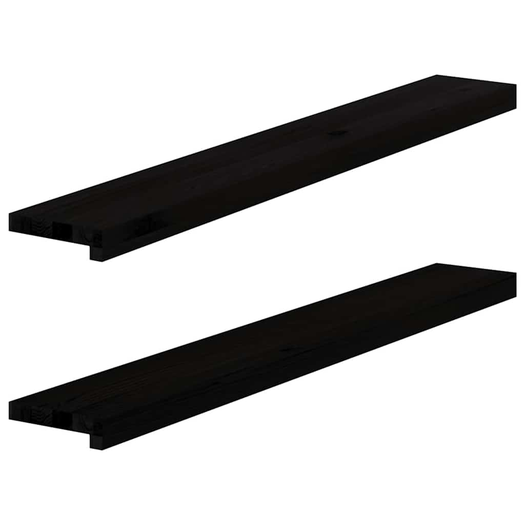 Vidaxl Window Sills 2 PCS 110x15x2 cm Solid eik mørkebrun