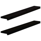Vidaxx Fensterbänke 2 Stk. 110x15x2 cm Eiche massiv dunkelbraun