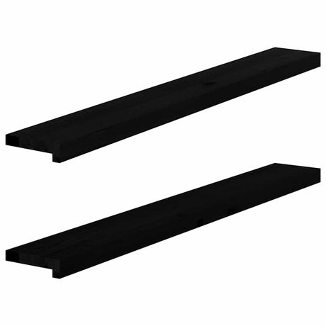 Vidaxx Fensterbänke 2 Stk. 120x15x2 cm Eiche massiv dunkelbraun