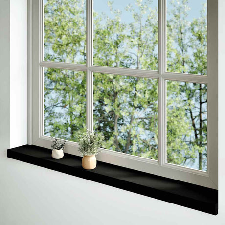 Vidaxx Fensterbänke 2 Stk. 120x15x2 cm Eiche massiv dunkelbraun