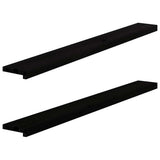 Vidaxx Fensterbänke 2 Stk. 140x15x2 cm Eiche massiv dunkelbraun