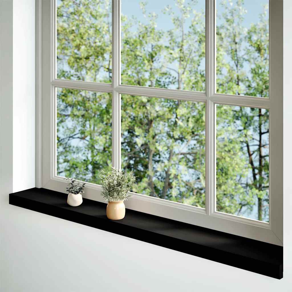 Vidaxx Fensterbänke 2 Stk. 140x15x2 cm Eiche massiv dunkelbraun