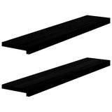 Vidaxl Fenêtre Sills 2 PCS 100x20x2 cm Chêle massif brun foncé