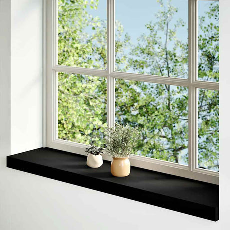 Vidaxx Fensterbänke 2 Stk. 100x20x2 cm Eiche massiv dunkelbraun