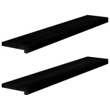 Vidaxx Fensterbänke 2 Stk. 110x20x2 cm Eiche massiv dunkelbraun