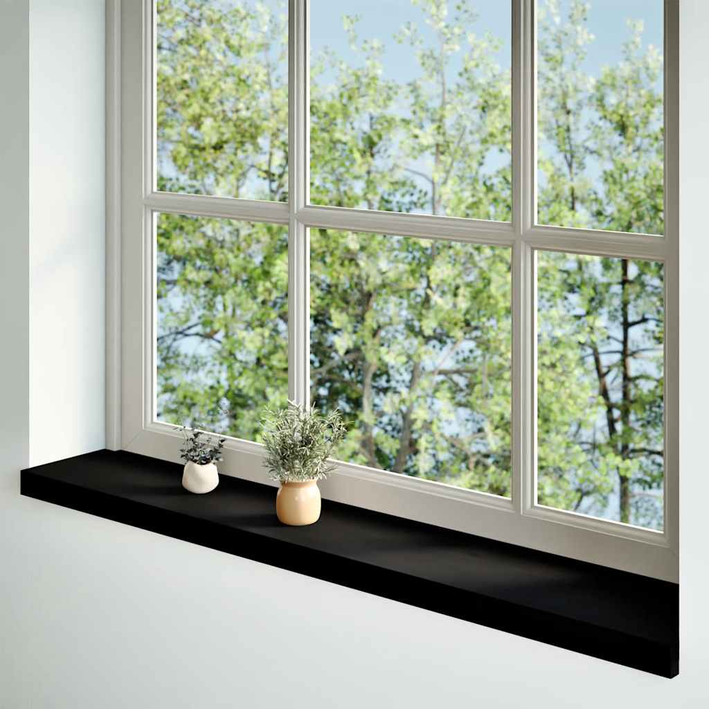 Vidaxx Fensterbänke 2 Stk. 110x20x2 cm Eiche massiv dunkelbraun