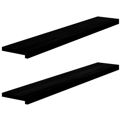 Vidaxx Fensterbänke 2 Stk. 120x20x2 cm Eiche massiv dunkelbraun
